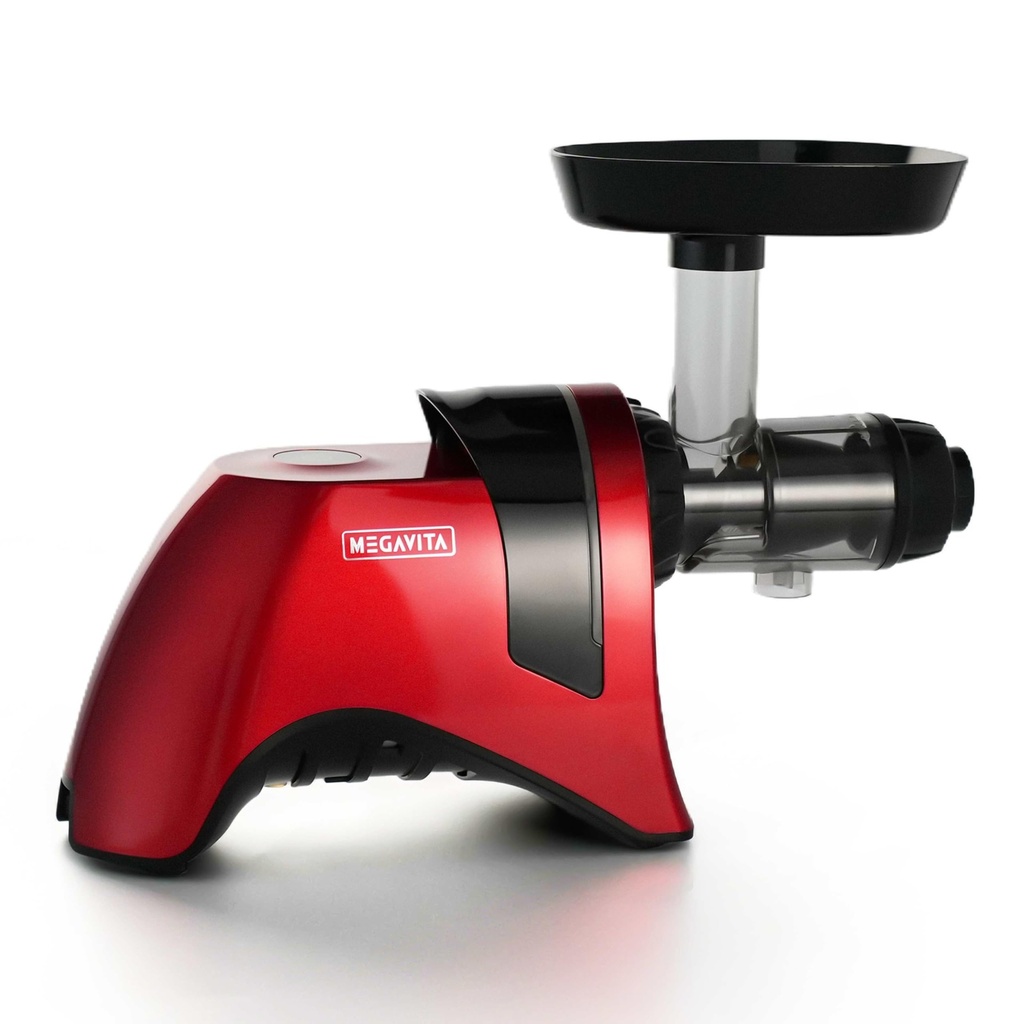 MEGAVITA Slow Masticating Juicer Extractor, Horizontal Cold Press Juicer for Hard Fruits