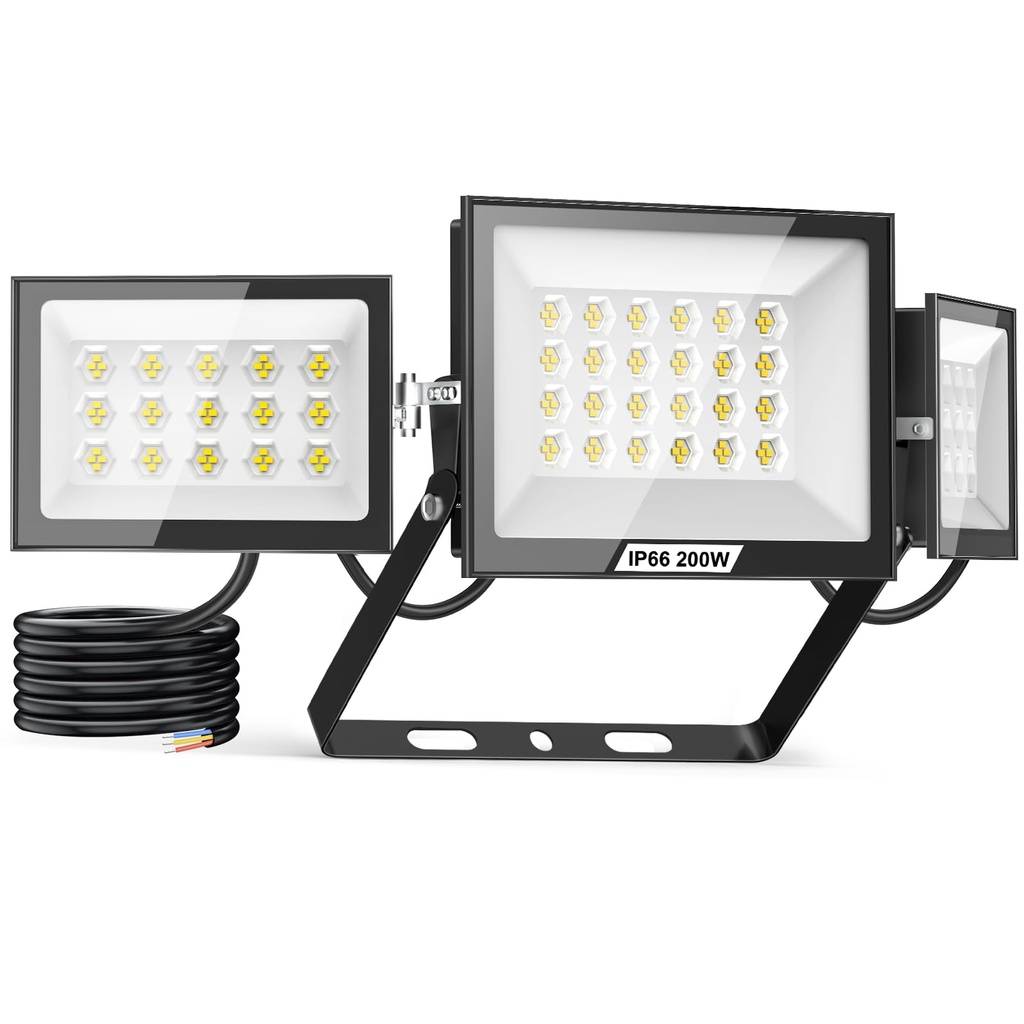 Lightasea 200W Security Lights Outdoor,LED Spot Light,20000LM LED Floodlight Outdoor,Outdoor
