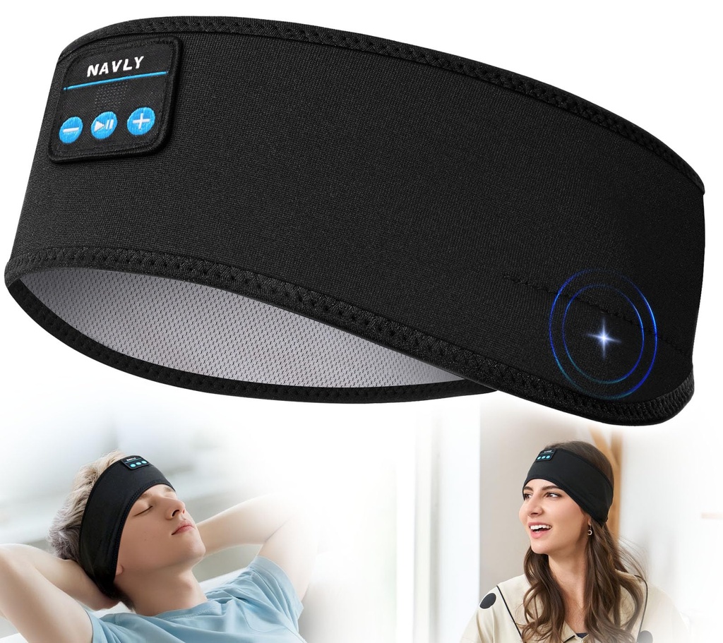 Navly Sleep Headphones Bluetooth Sports Headband Headphones with Ultra-Thin HD Stereo Speake