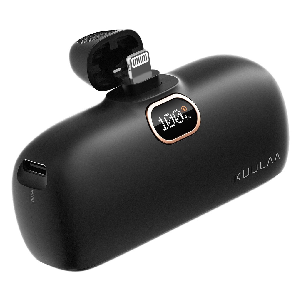 Kuulaa Mini iPhone Power Bank 5000mAh Battery Power Bank Small Portable Charger Plug-in Batt