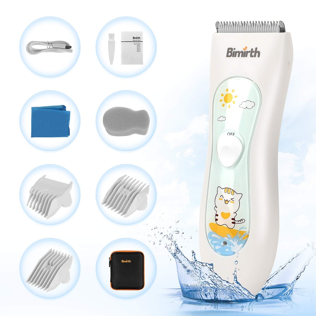 Bimirth Baby Hair Clipper - Hair Trimmer for Kids and Toddlers - Waterproof, Rechargeable