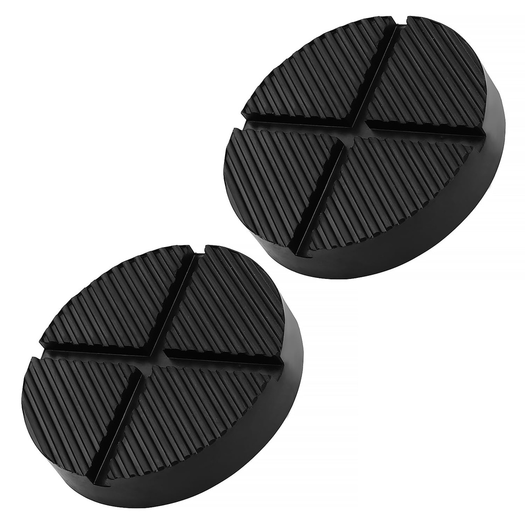 Lyeteung 2 PCS Universal Floor Jack Rubber Pad 125mm, Cross Groove Design Jack Pad Adapter,