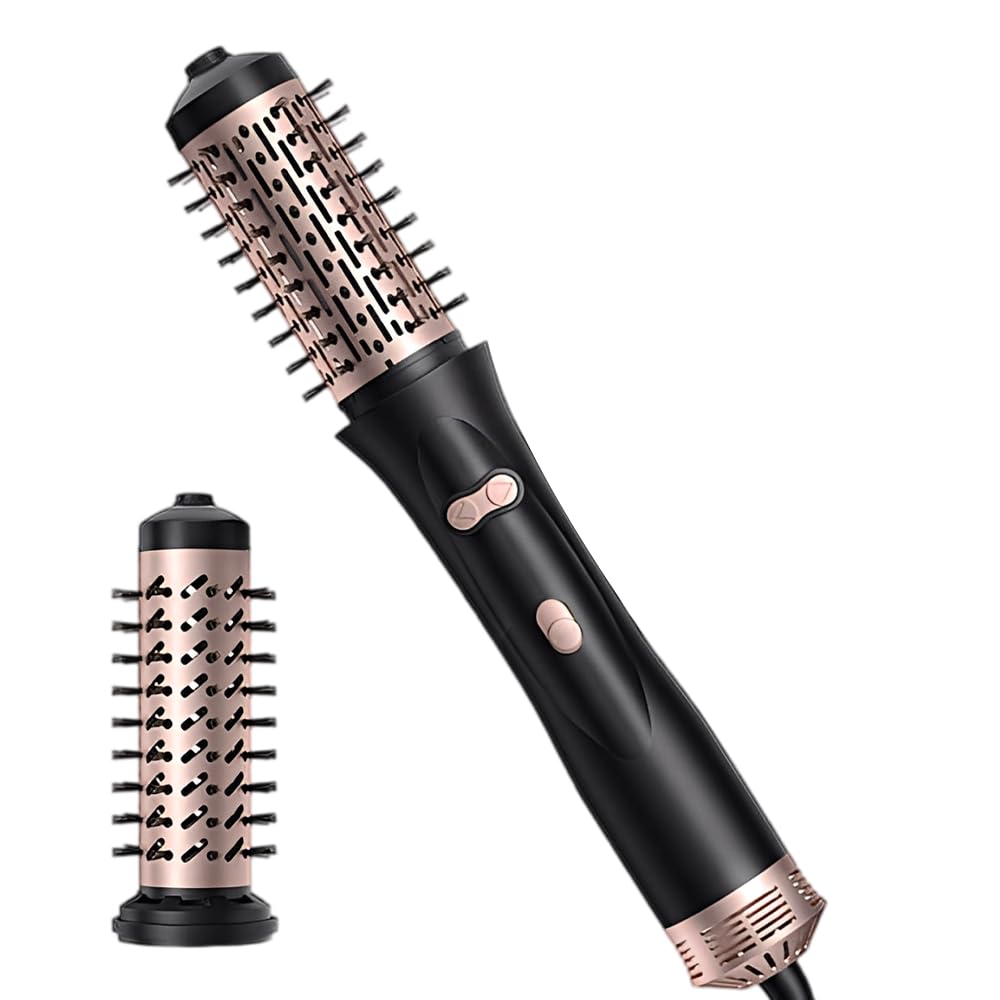 Rotating Hair Dryer Brush, 3-in-1 Thermal Brush with 2 Brushes, Rotating Hot Brush 3 Tempera