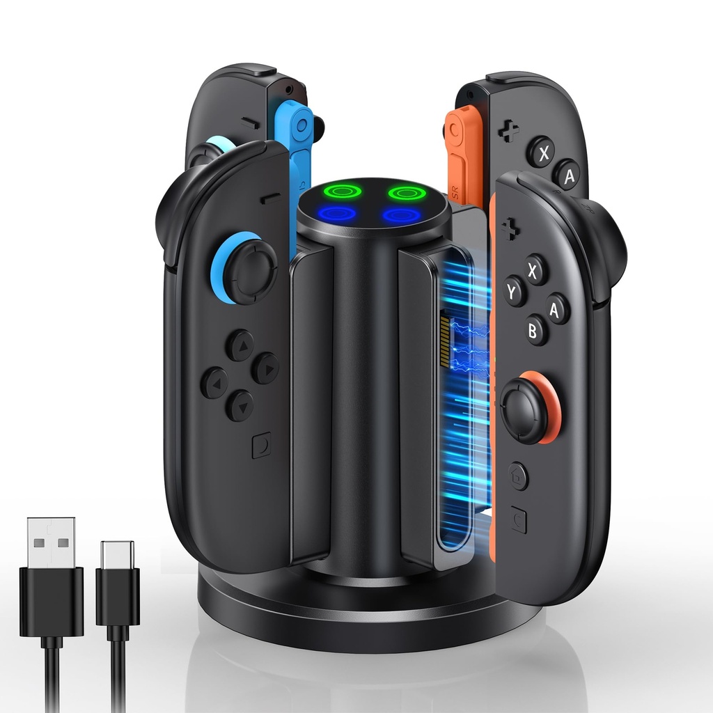 FYOUNG Compact Controller Charger for Nintendo Switch 2 (2025) - Magnetic Charging Dock for