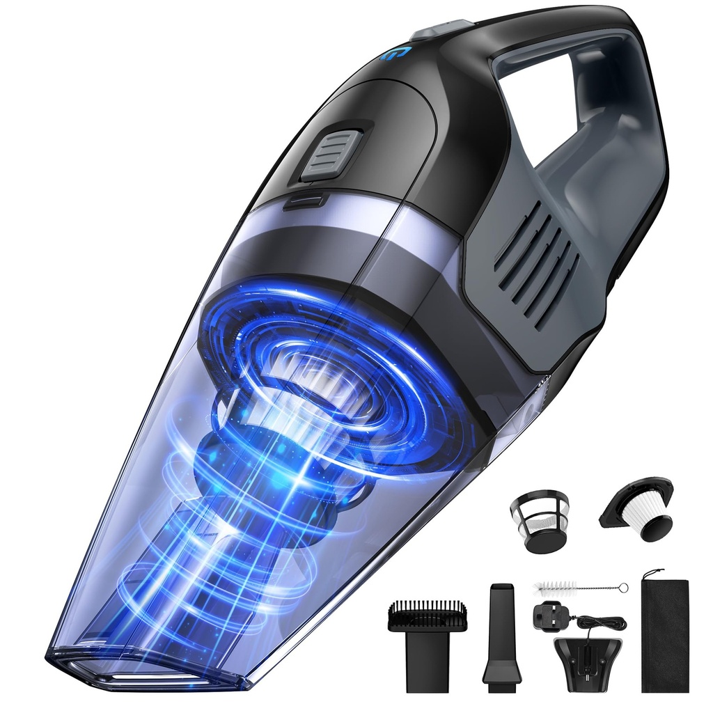 Handheld Vacuum Cleaner, Powerful Suction Portable Lightweight Hand Held Vacum Cordless wit