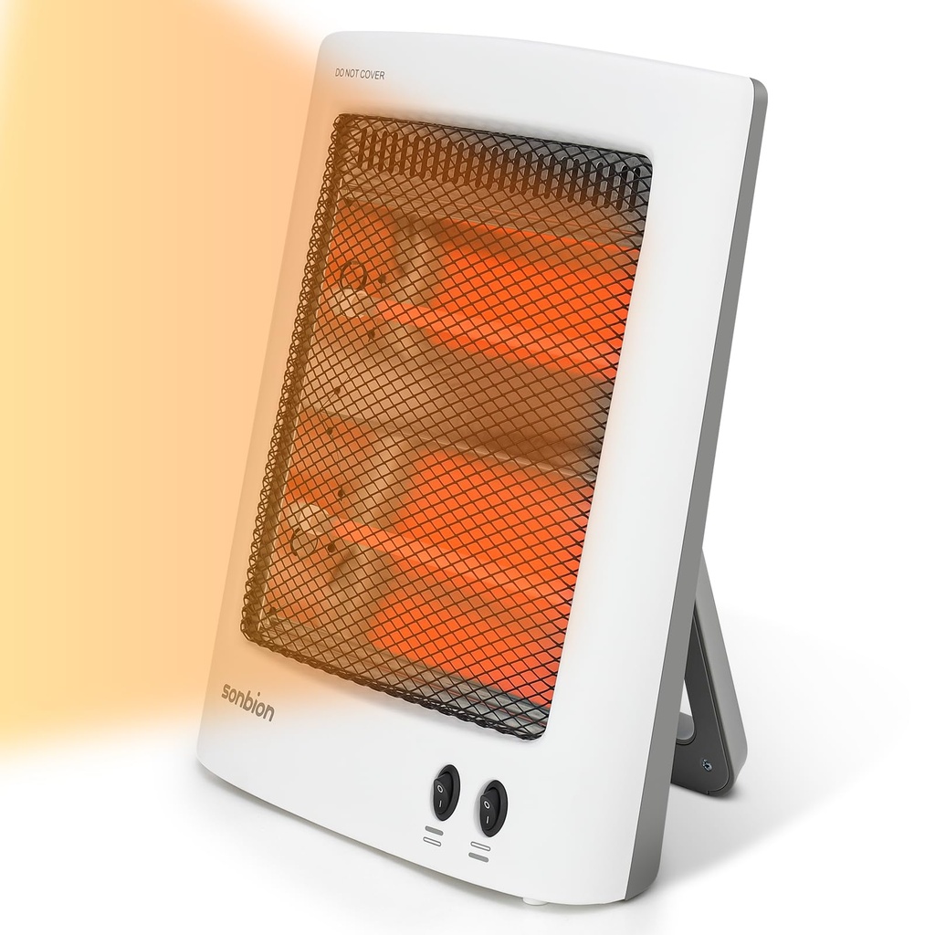 Infrared Heater, Halogen Heaters for Home Low Energy, Quartz Radiant Electric Heaters for H