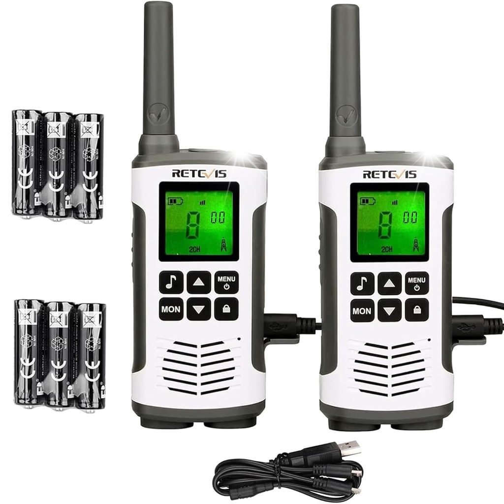Retevis RT45 Walkie Talkies, PMR446 Rechargeable Walkie Talkies for Adults with USB Chargin