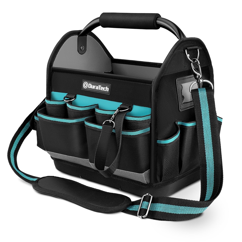 DURATECH Tote Tool Bag 30.5 x 22 x 30 cm, Heavy Duty 900D Open Tool Bag, Electricians Tool