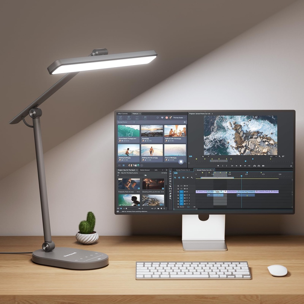 Honeywell LED Desk Lamp for Home Office - H4 Sunturalux Eye-Caring Desk Light