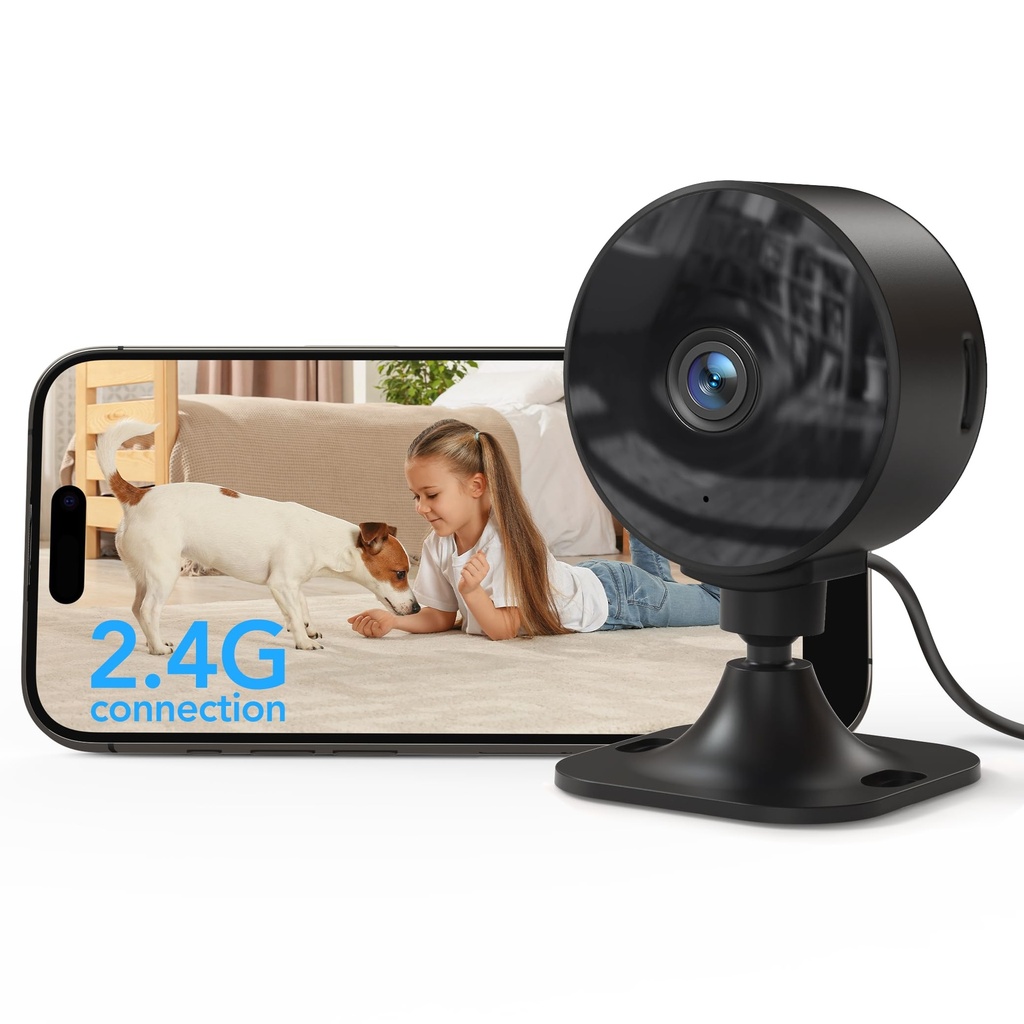 GNCC GC3 Indoor Camera House Security, 1080P CCTV Camera for Pet/Baby, 2.4GHz WiFi Only, Fi