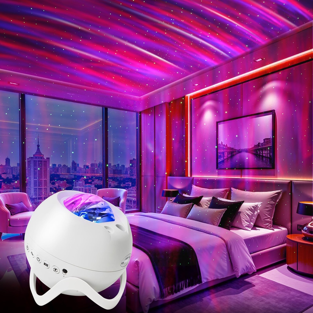 Star Projector, Galaxy Projector with Bluetooth Speaker, Remote Control, Timer, 360° Pan