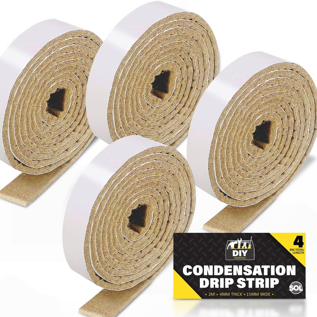 SOL 4pk Condensation Drip Strip 2m x 15mm Absorbent Tape