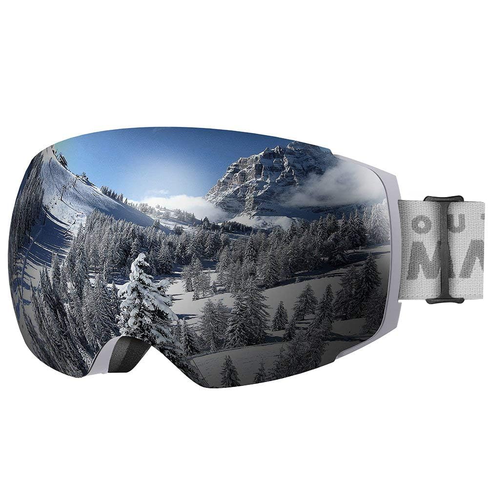 OutdoorMaster Ski Goggles PRO - Frameless, Interchangeable Lens 100% UV400 Protection Snow