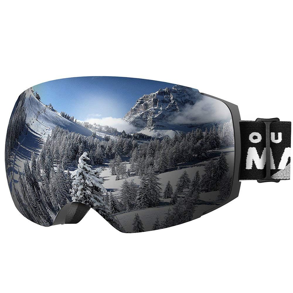 OutdoorMaster Ski Goggles PRO - Frameless, Interchangeable Lens 100% UV400 Protection Snow