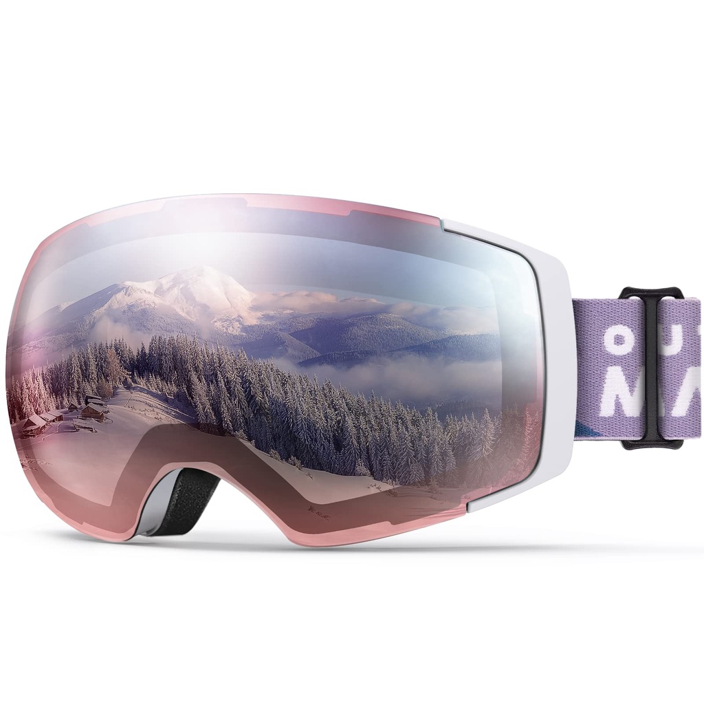 OutdoorMaster Ski Goggles PRO - Frameless, Interchangeable Lens 100% UV400 Protection Snow