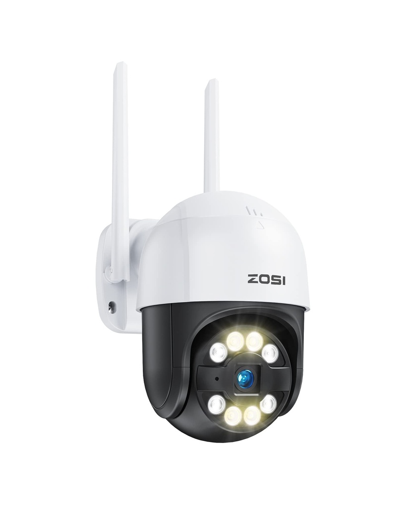ZOSI 2K WiFi Camera Outdoor, 360° Pan/Tilt Home Security CCTV Camera, Color Night Vision