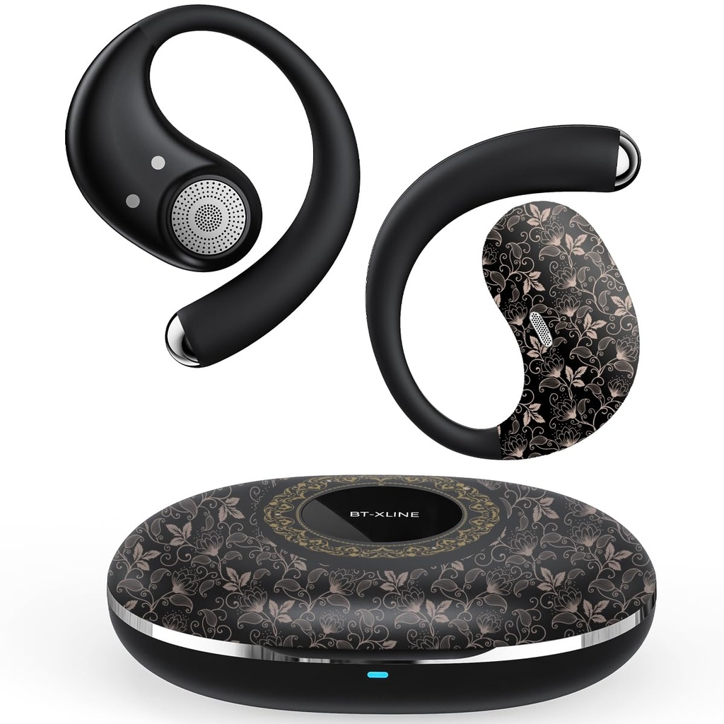 Micool Open-Ear Headphones Bluetooth 6.0, Clip On Earbuds Wireless with 36H Playtime, Noise