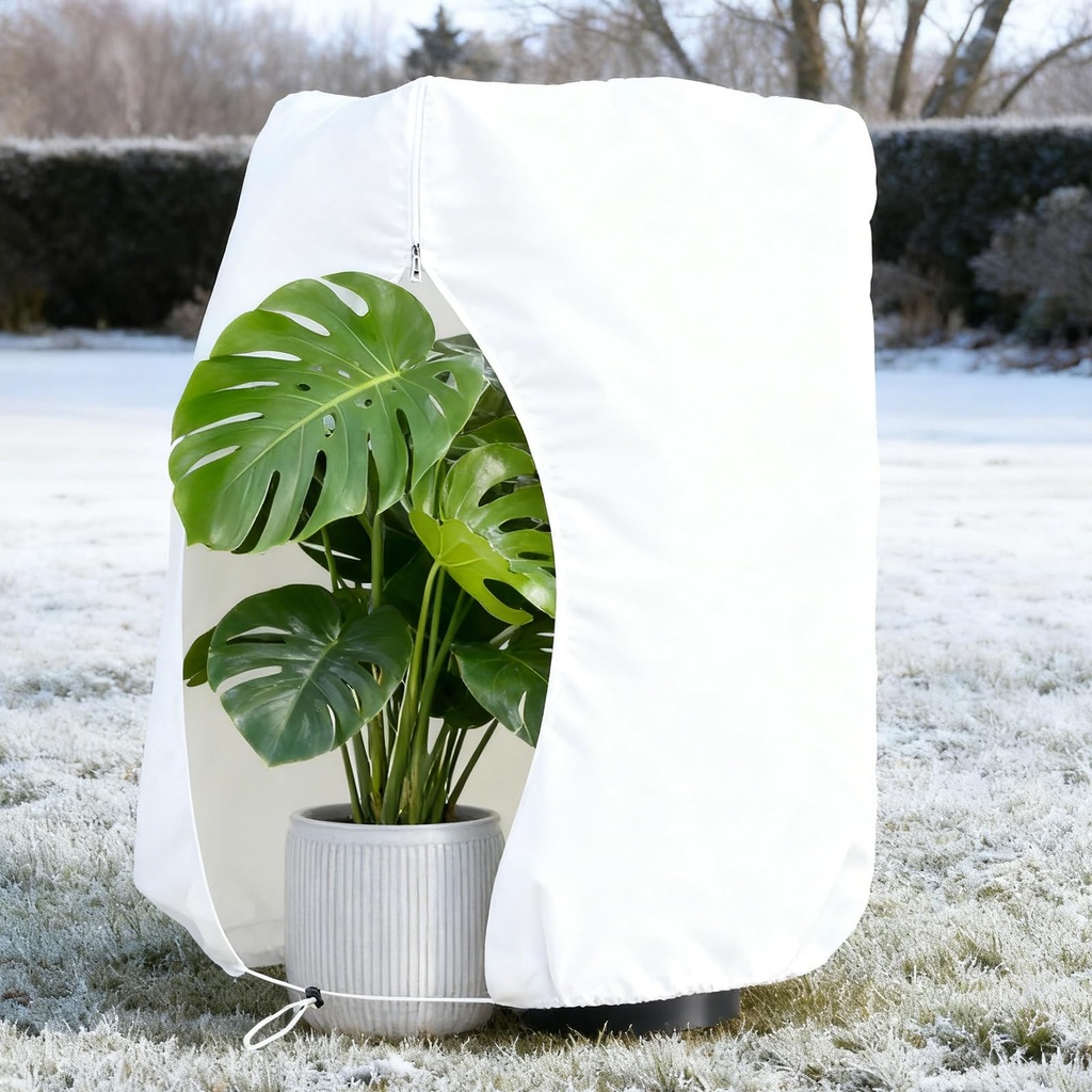 LGVOA Large Plant Fleece Frost Protection, 360x250 cm Winter Outdoor Garden Frost Shield, Re