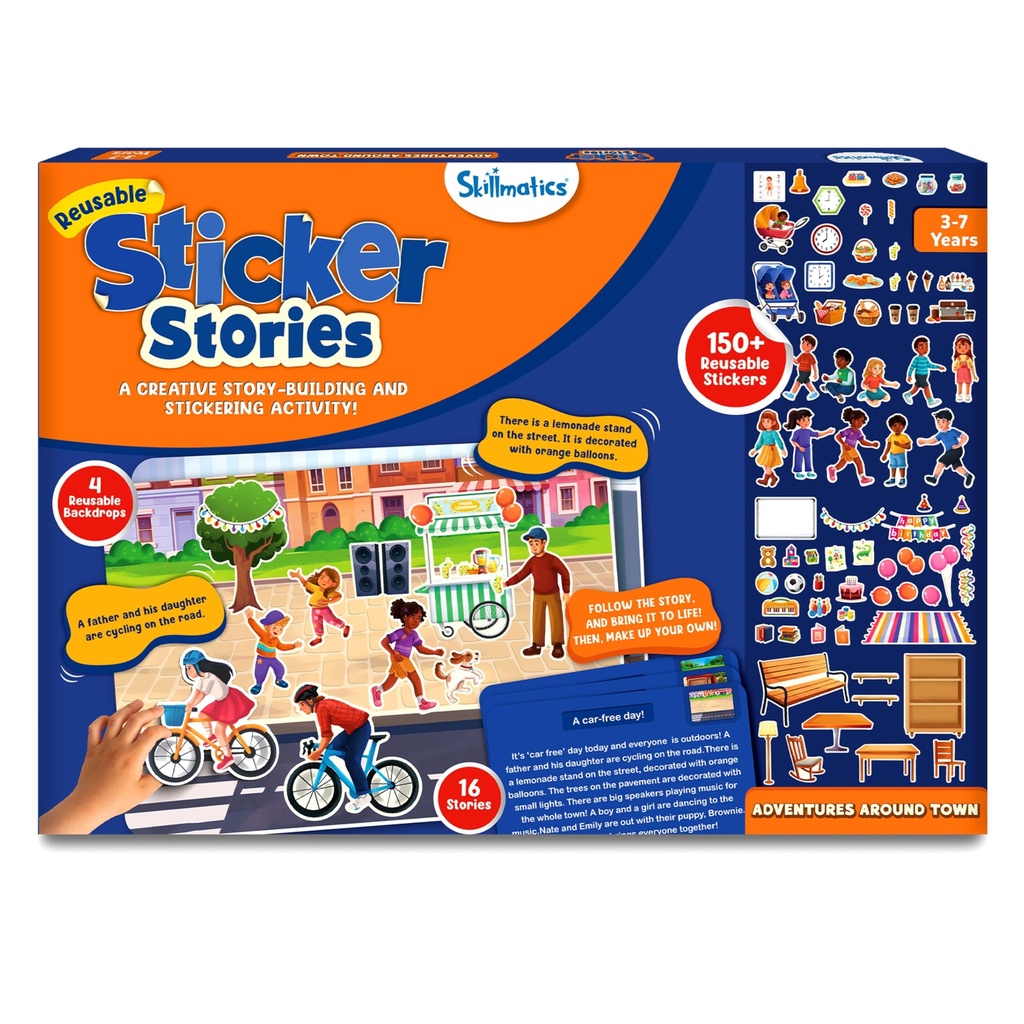 Skillmatics Activity Kit - Creative Storytelling & Skill Building with 150+ Reusable Sticker