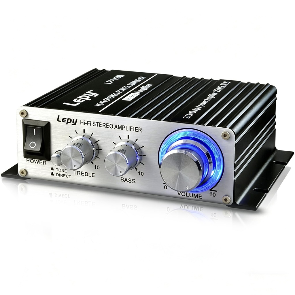 XRLUC Mini 2 Channel Hi-Fi Audio Amplifier, Class D Stereo Amp, 30W?Ã¹2 RMS 200W Peak, 12V