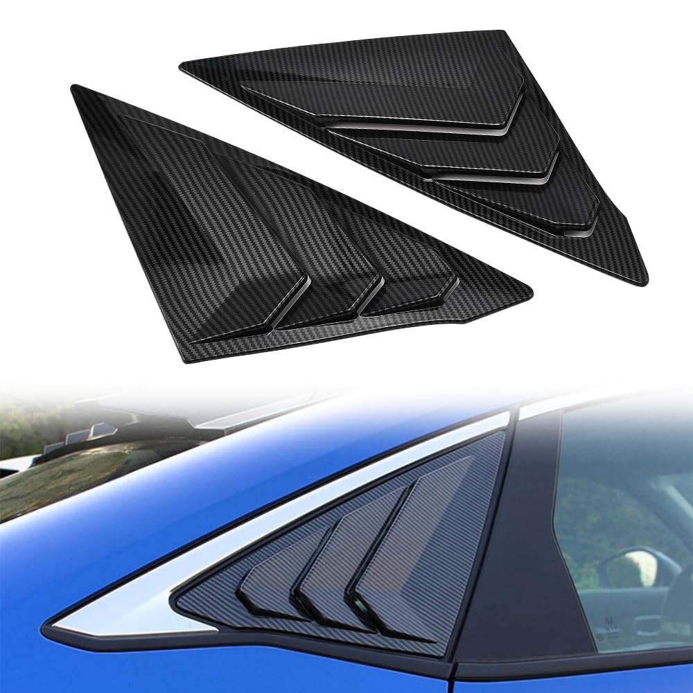 XhuangTech 2 Triangular Window Louvers for 11th Gen Ci-vic Sedan 2022-2025, Waterproof Car