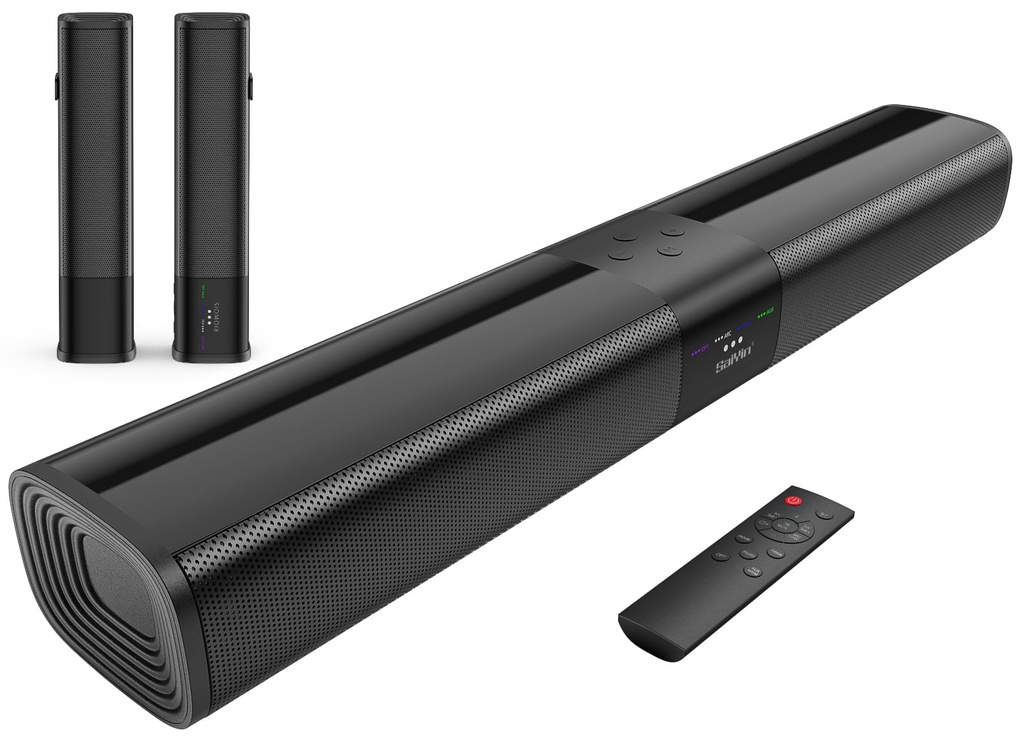 Saiyin Sound Bar for Smart TV, 2 in 1 Detachable Home Audio Soundbar Speaker