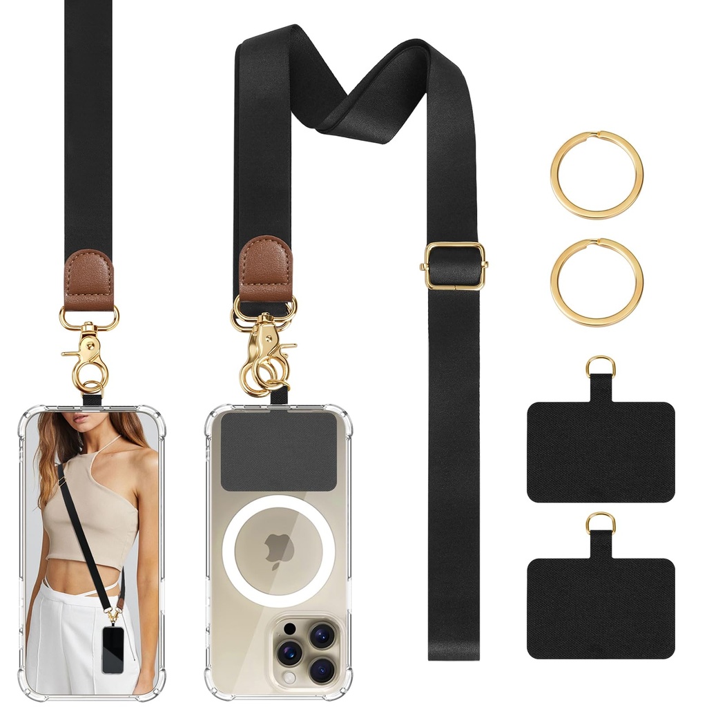 TiMOVO Phone Lanyard Crossbody Wrist Strap, Adjustable Anti-Theft Strap for All Smartphone