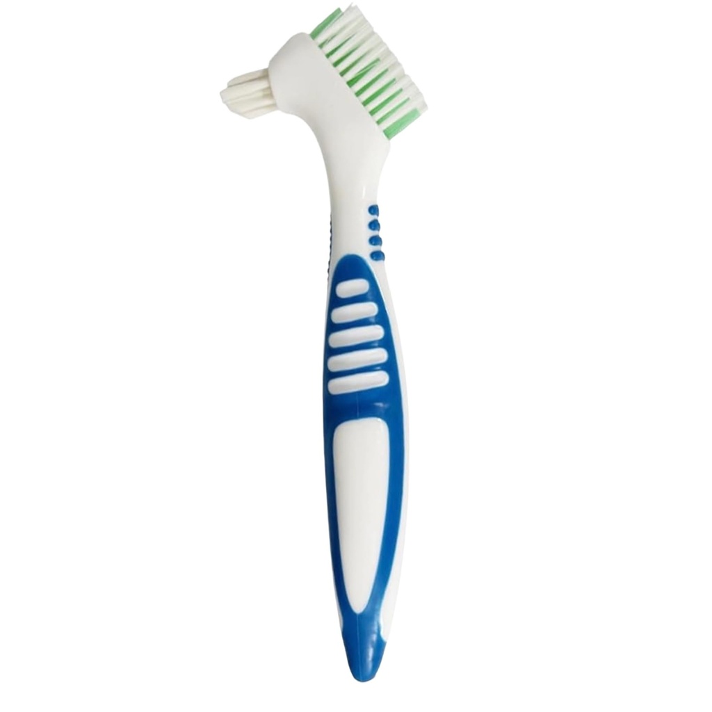 KYNZA Denture Cleaning Brush | Dual Heads for Effective Cleaning for Hard-to-Reach Area | I