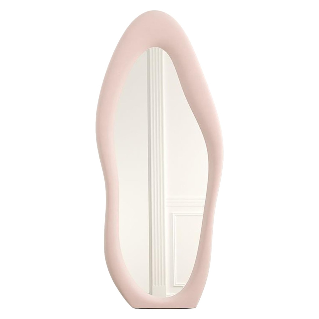 CEIEVER Asymmetrical Mirror, Irregular Wavy Mirrors 168X68 cm Arch Floor Standing Mirrors