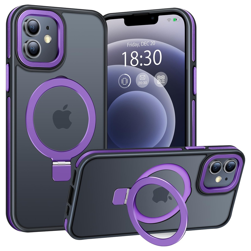 BENTIACC Phone Case for iPhone 12/12 pro, with Invisible Stand, with Mag-Safe, Military Pro
