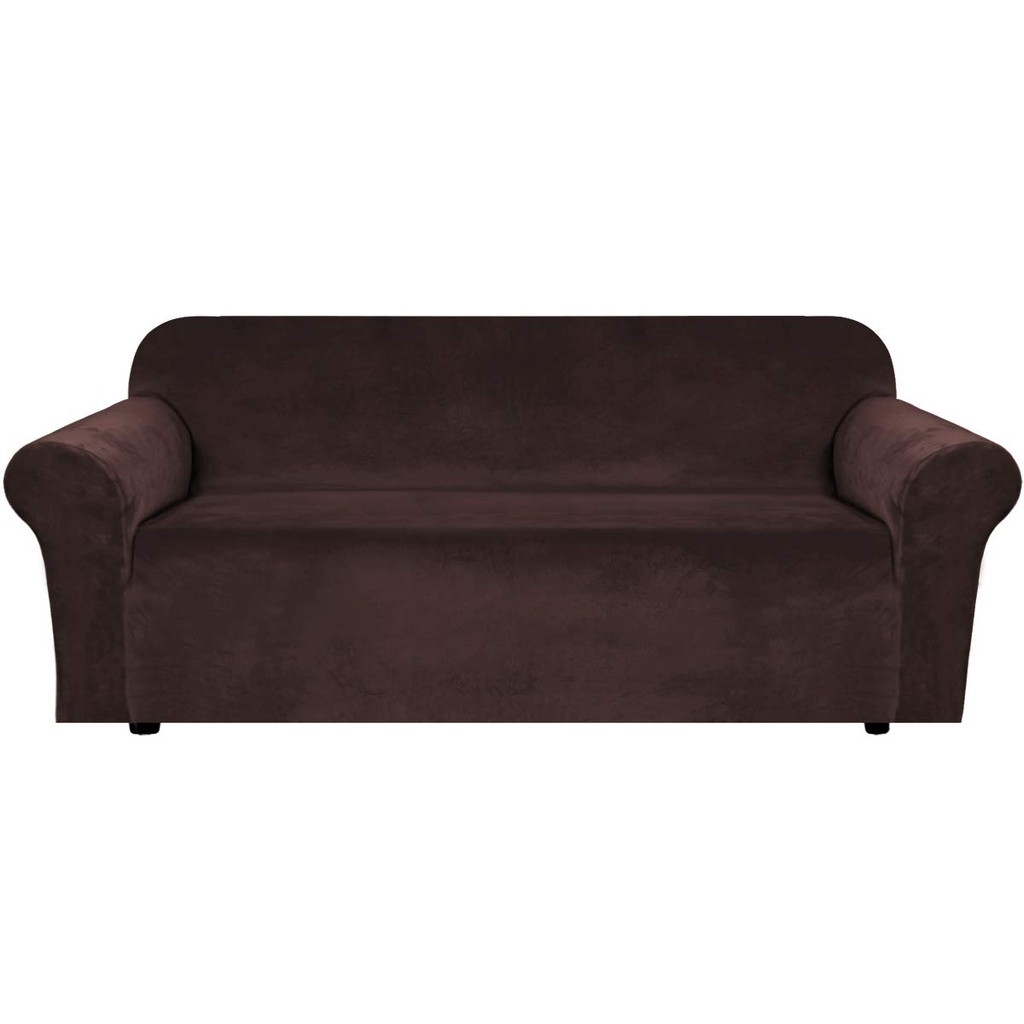 BellaHills Velvet Sofa Slipcover Stretch Large Couch Covers Soft Sofa Cover Furniture Protec