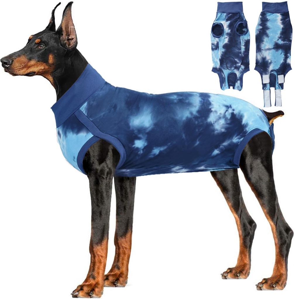 LIANZIMAU Dog Surgery Recovery Suit Dog Onesie for Surgery Female Spay Suit Surgical Vest D