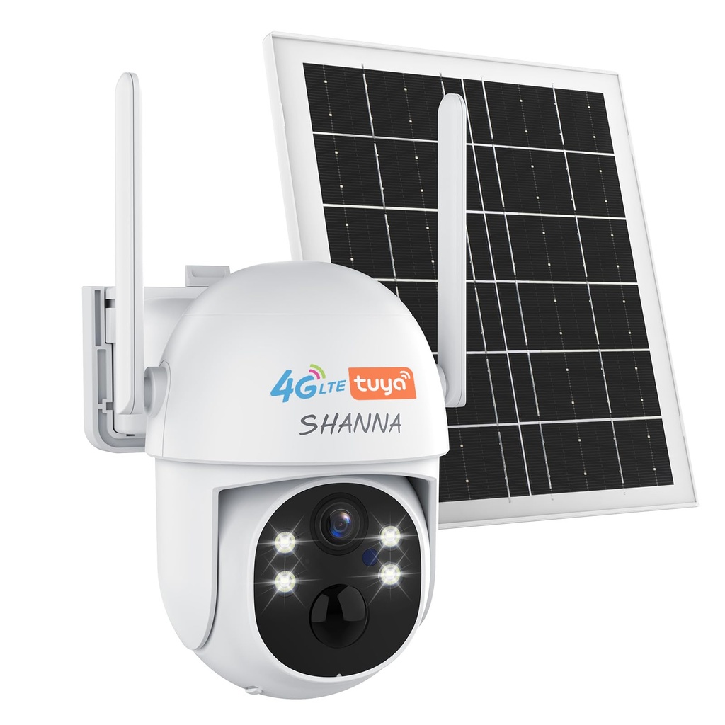 4G Solar Security Camera-Lifetime Free Unlimited Data, 4G LTE Cellular Solar Camera with eS