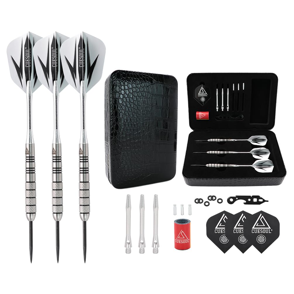 CUESOUL 90% Tungsten Steel Dart 22 Grams Darts Set Center Weighted Enhanced Control
