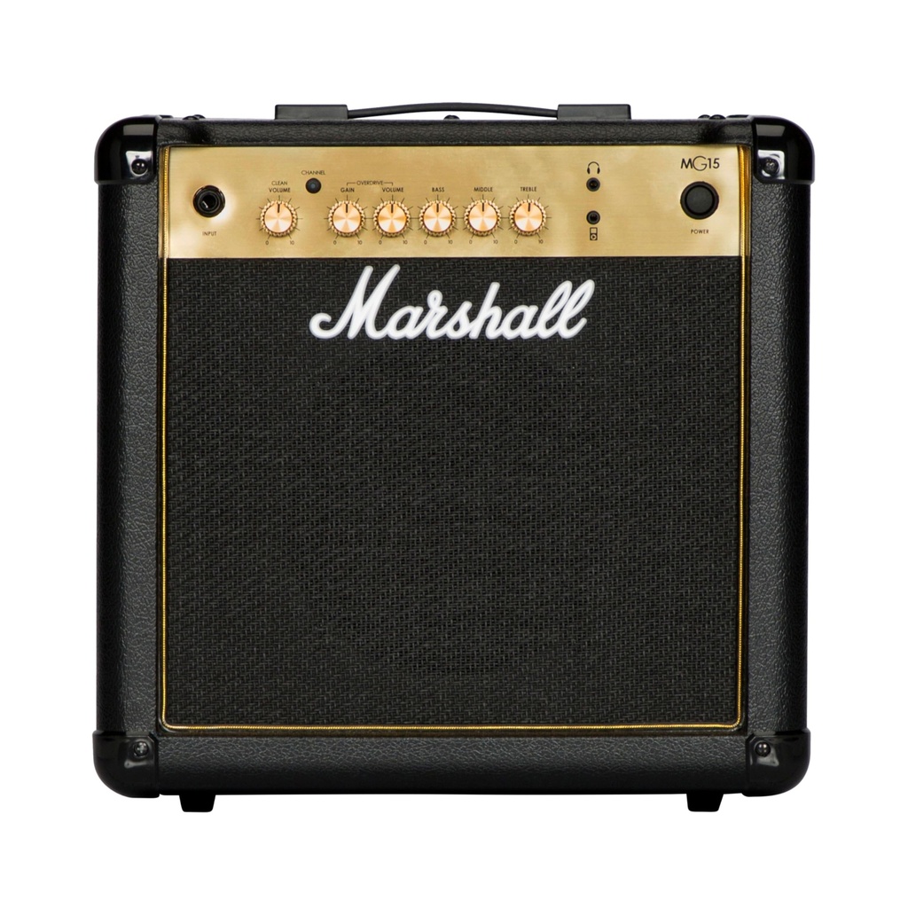 Marshall MG15G Guitar Combo Amplifer, Practice Amp Suitable for Electric Guitar - Black and