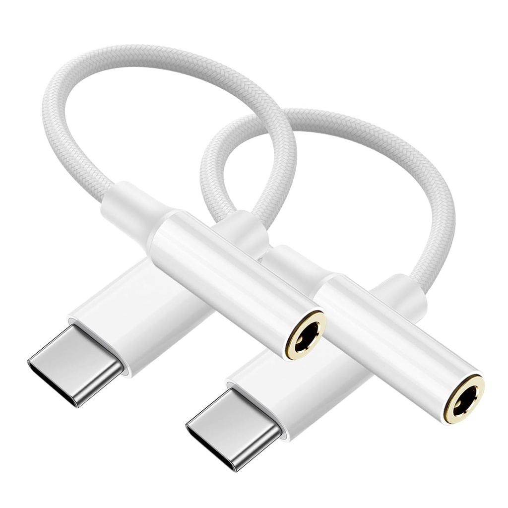 Critin 2pack USB C to 3.5mm Jack, Type C to Headphone Adapter, Compatible with iPhone 15/15