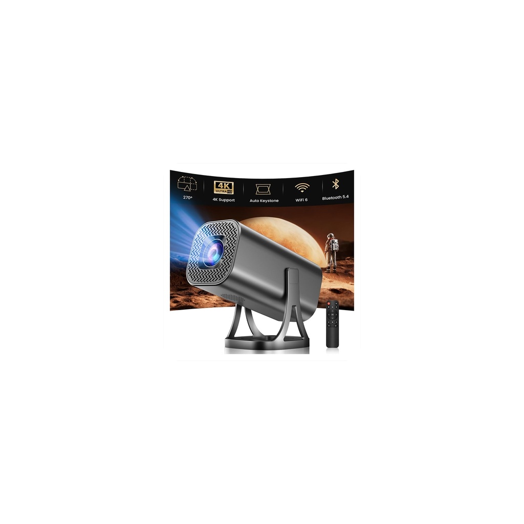 Mini Projector HD 1080P 4K Supported Smart Projectors Auto Keystone & Focus 22000 Lumen 260