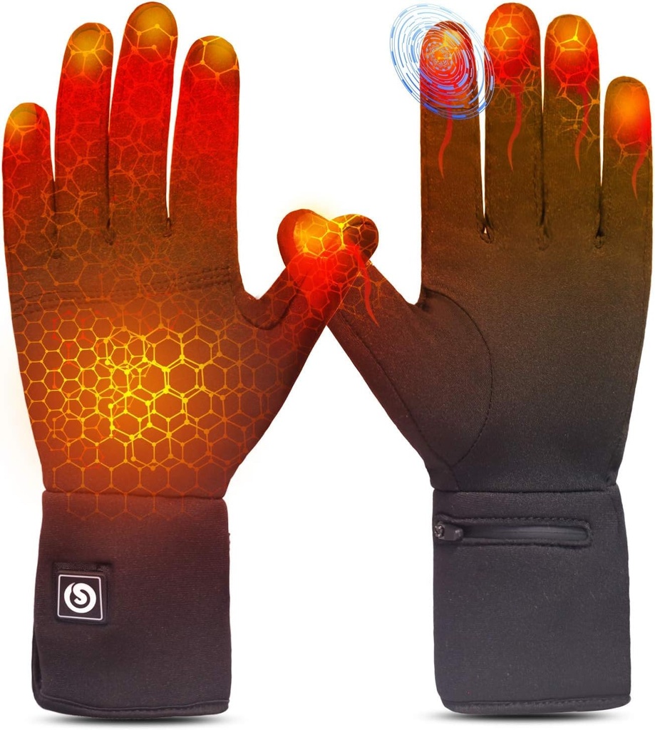 Sun Will Heated Glove Liners Men Women Rechargeable,Battery Electric Thin Heated Gloves Win