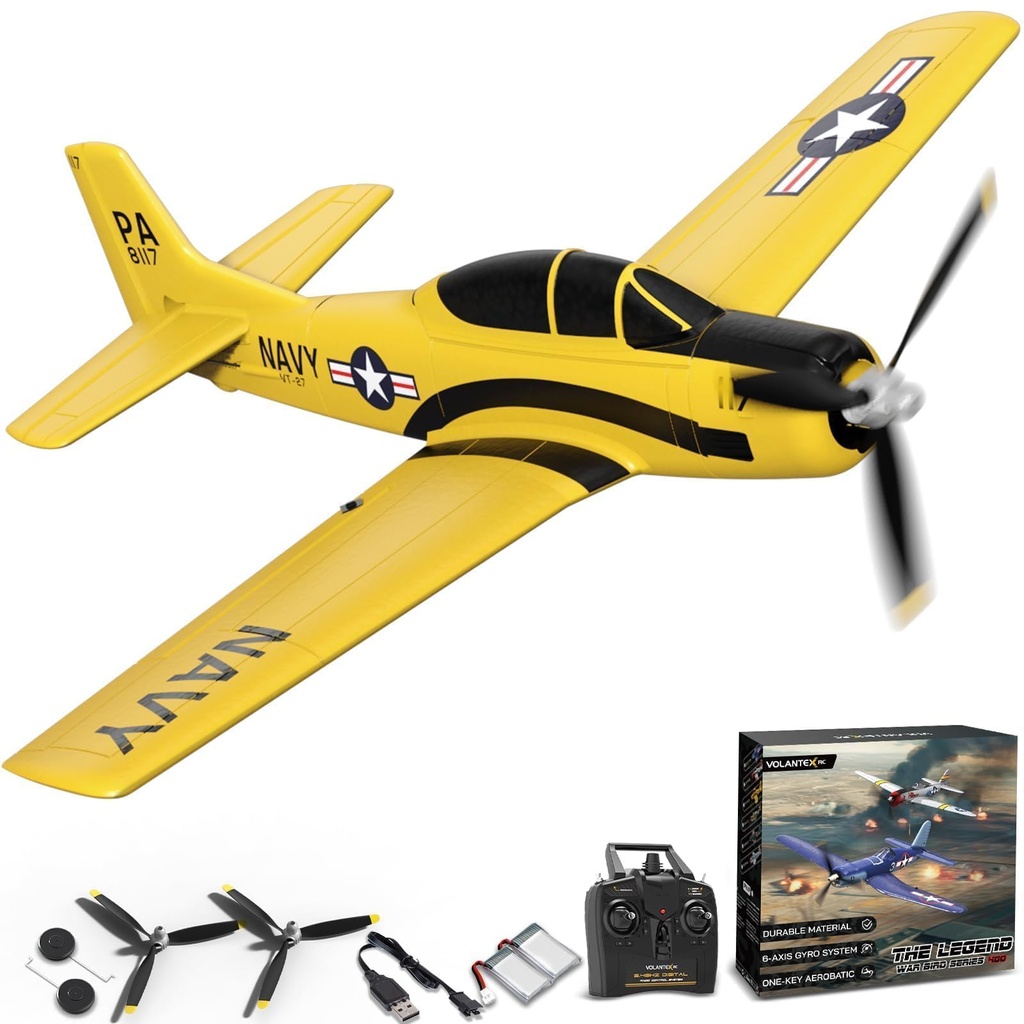 volantexrc RC Plane, 4CH WWII Remote Control Plane T28 RTF with 2 Batteries 