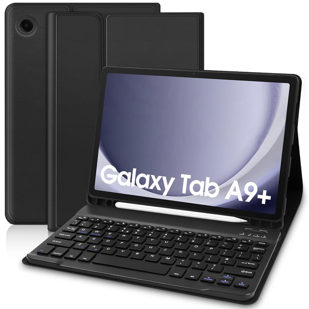 Keyboard Case for Samsung Galaxy Tab A9 Plus / A9+ 11 Inch 2023, Slim Cover with UK Layout