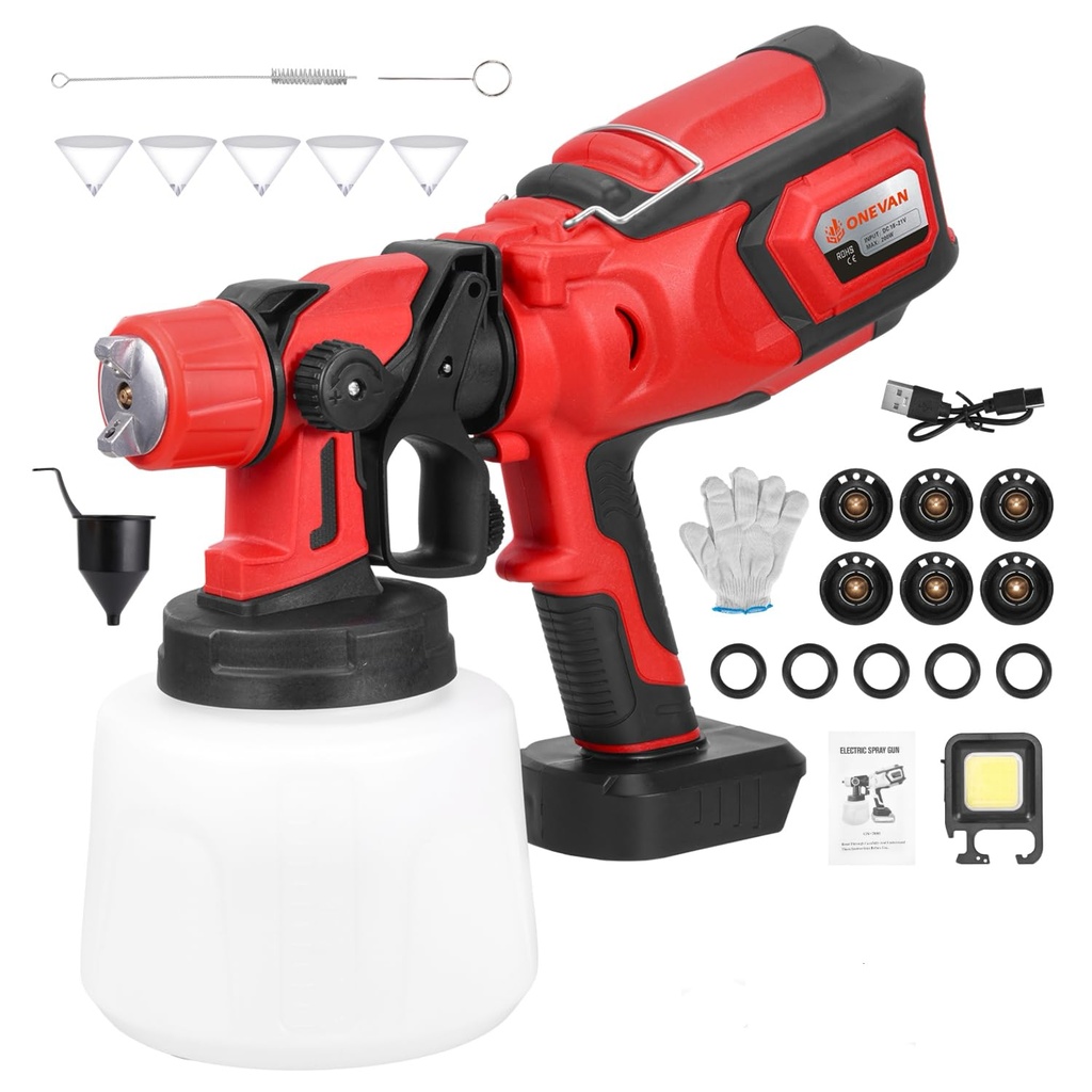 Paint Sprayer Battery Spray Gun Paint - for Makita 1400ml Paint Sprayers with 3 Spray Modes
