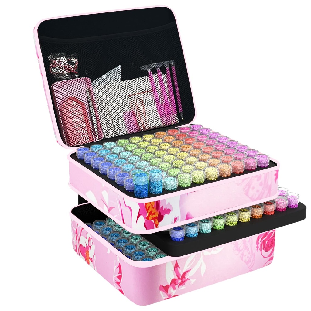 LIRUNQIU Diamond Painting Storage Containers, 240 Slots Diamond Art Accessories and Tools Ki