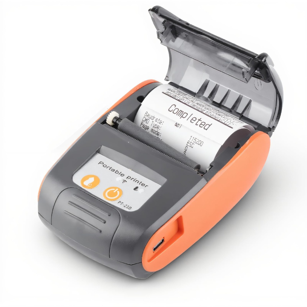 FAUOSWUK PT210 Thermal Receipt Printer, 58mm mini Thermal Printer BT 4.0 Thermal Printer