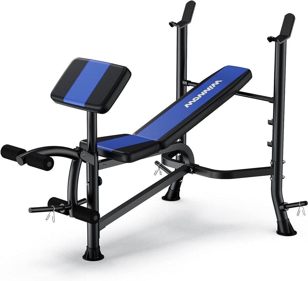 WINNOW Adjustable Weight Bench with Leg Extension and Preacher Curl Home Training Gym Weight Lifting Bench Full-Body Workout Bench Bench Press