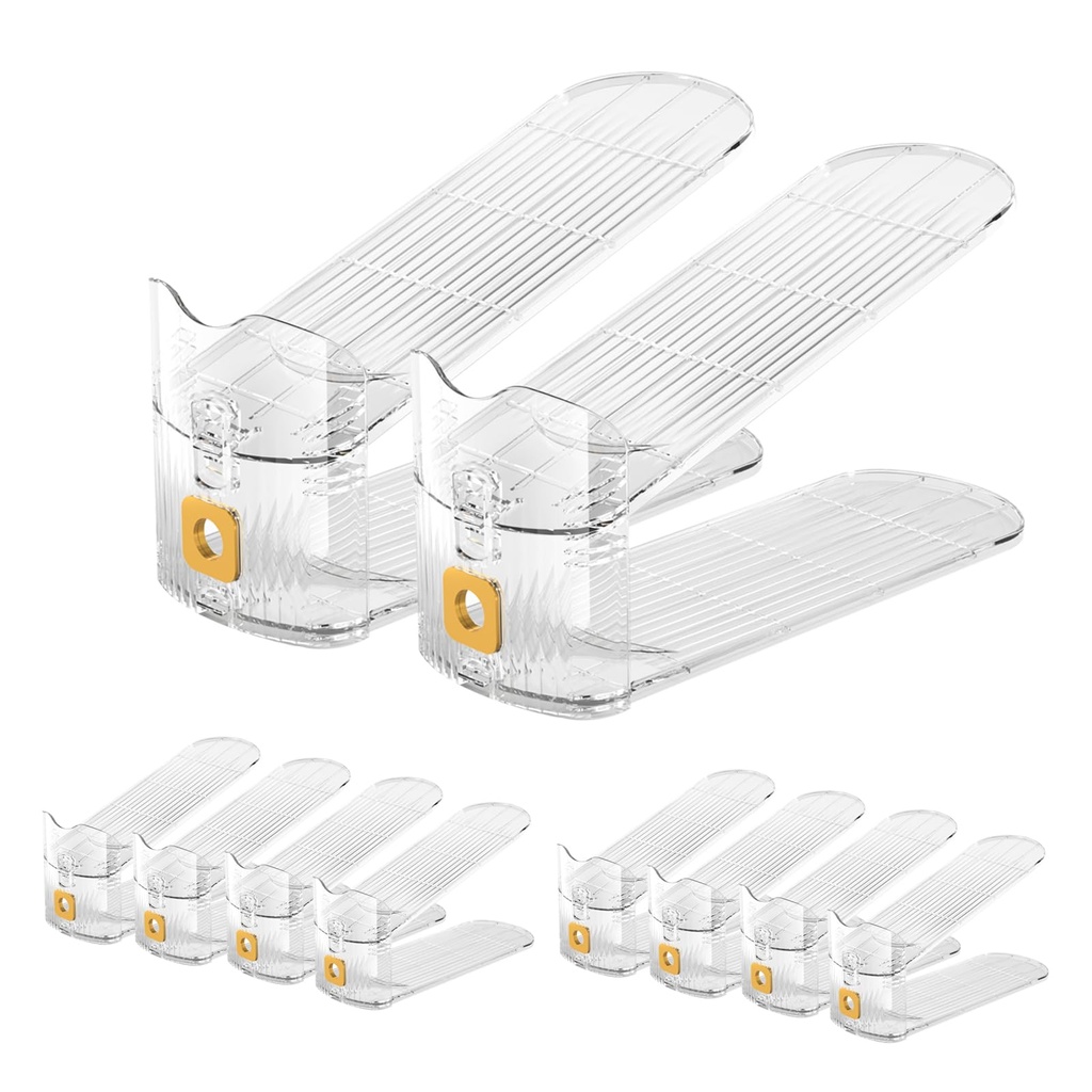 GlSAKE Space Saver Shoe Stacker 10Pack Shoe Slots Organizer Adjustible Shoe Holder Stand Sh