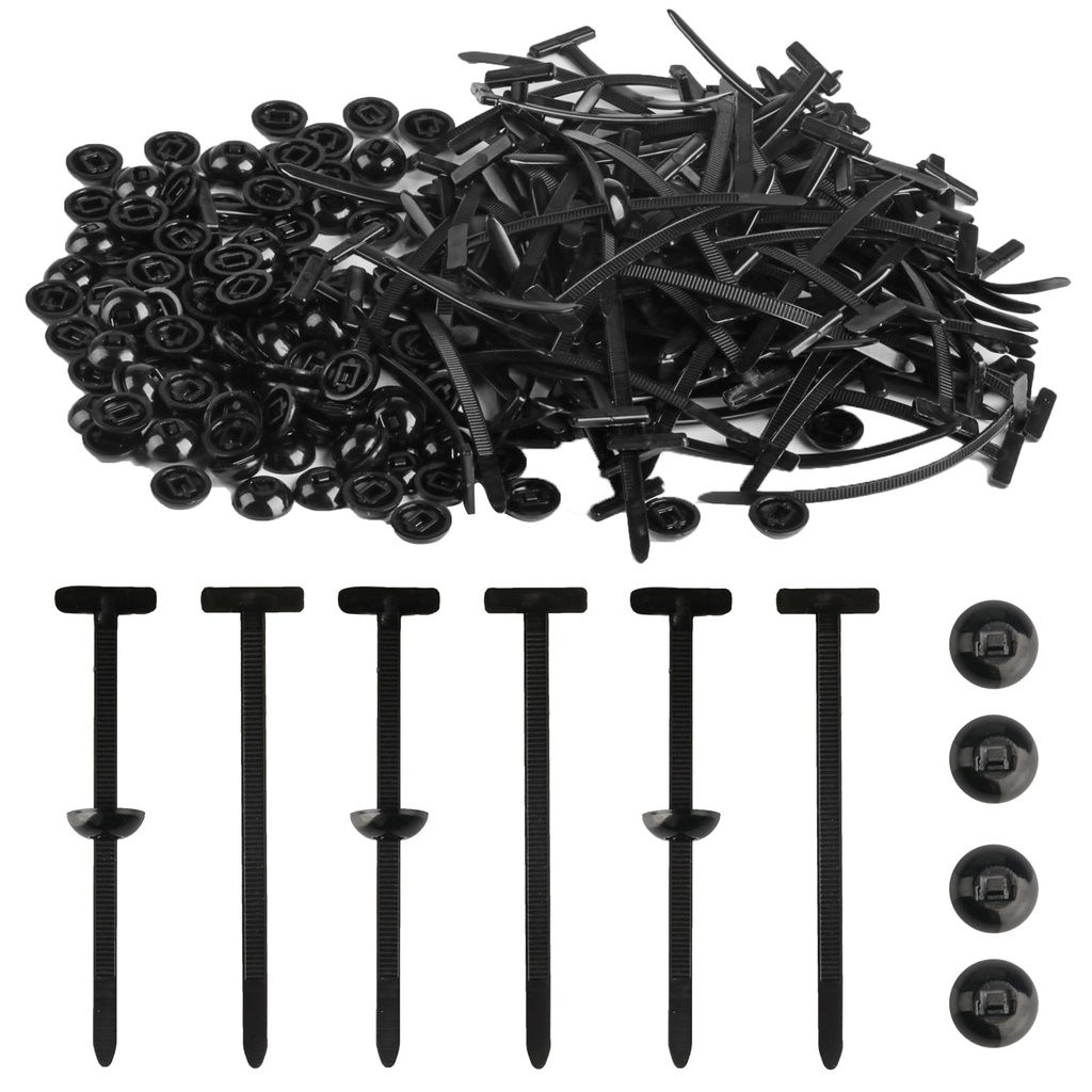 120pcsNylon Universal Cable Tie Buckles, Multipurpose Fastening Tool, Universal Nylon Zip T