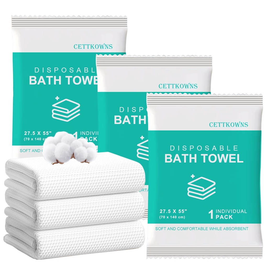 Cettkowns Disposable Bath Towels, Camping Towel, Gym Towel, Barber Towel, Large Size 27.5"x