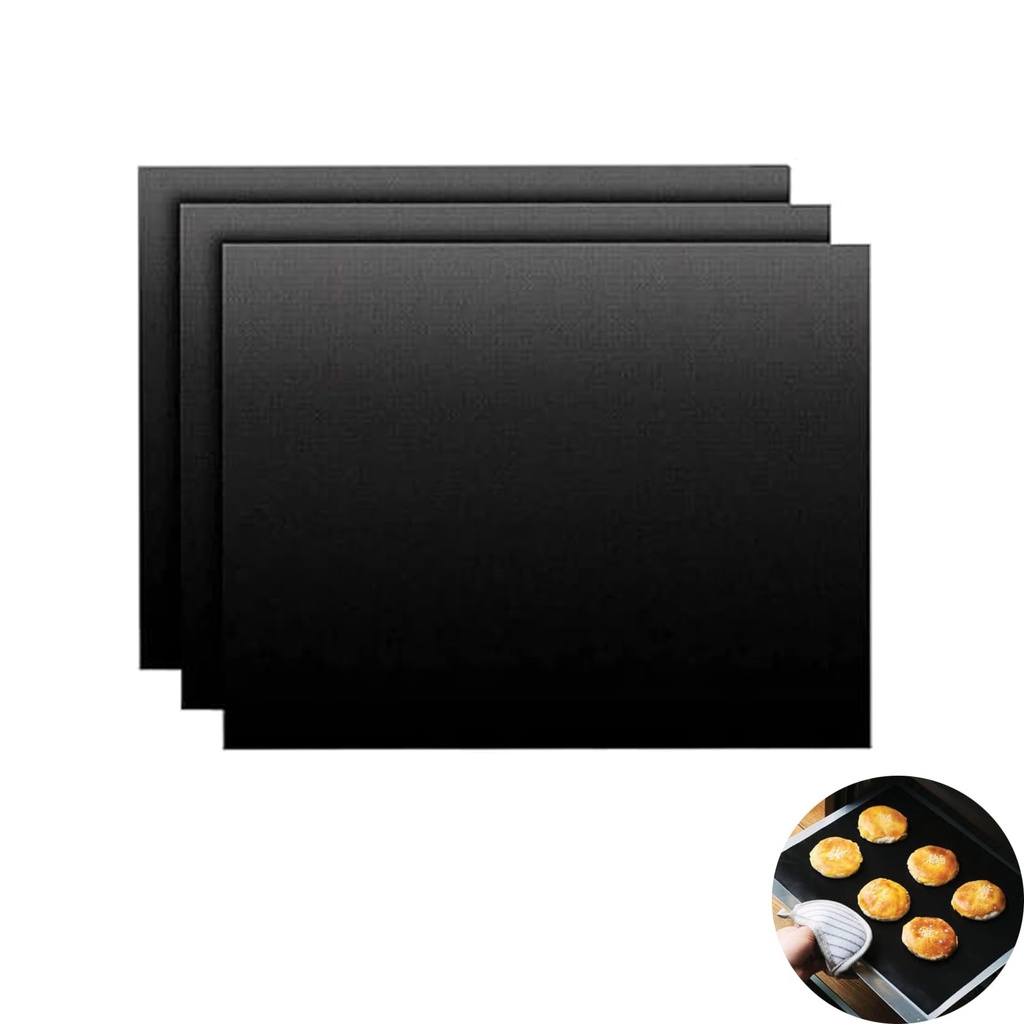 Yeenano Large Oven Liners,3 Pack Oven Mat Non Stick Teflon BBQ Grill Mats for Bottom of Ove
