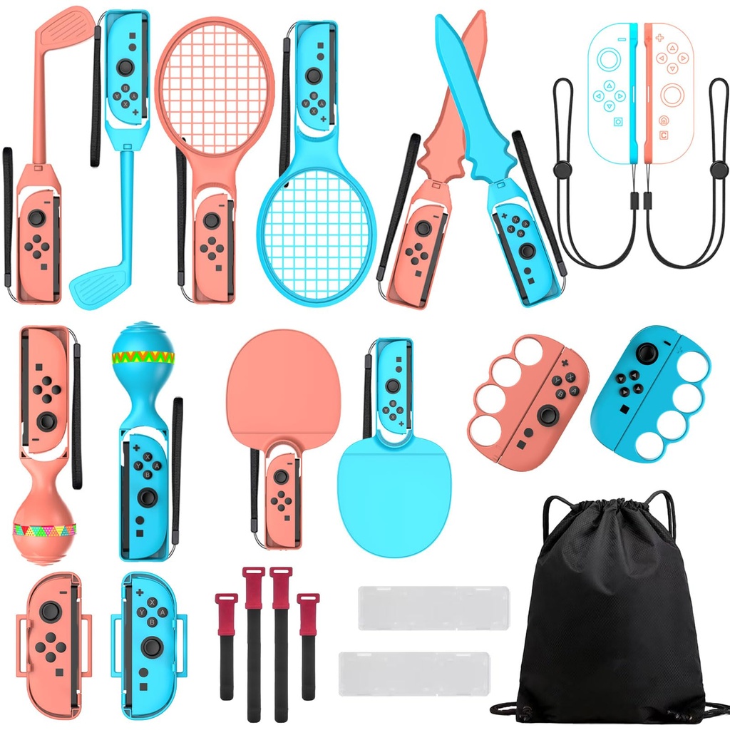 Switch 2 Sports Accessories Bundle - Family Party Pack Sports Game Accessories with Tennis