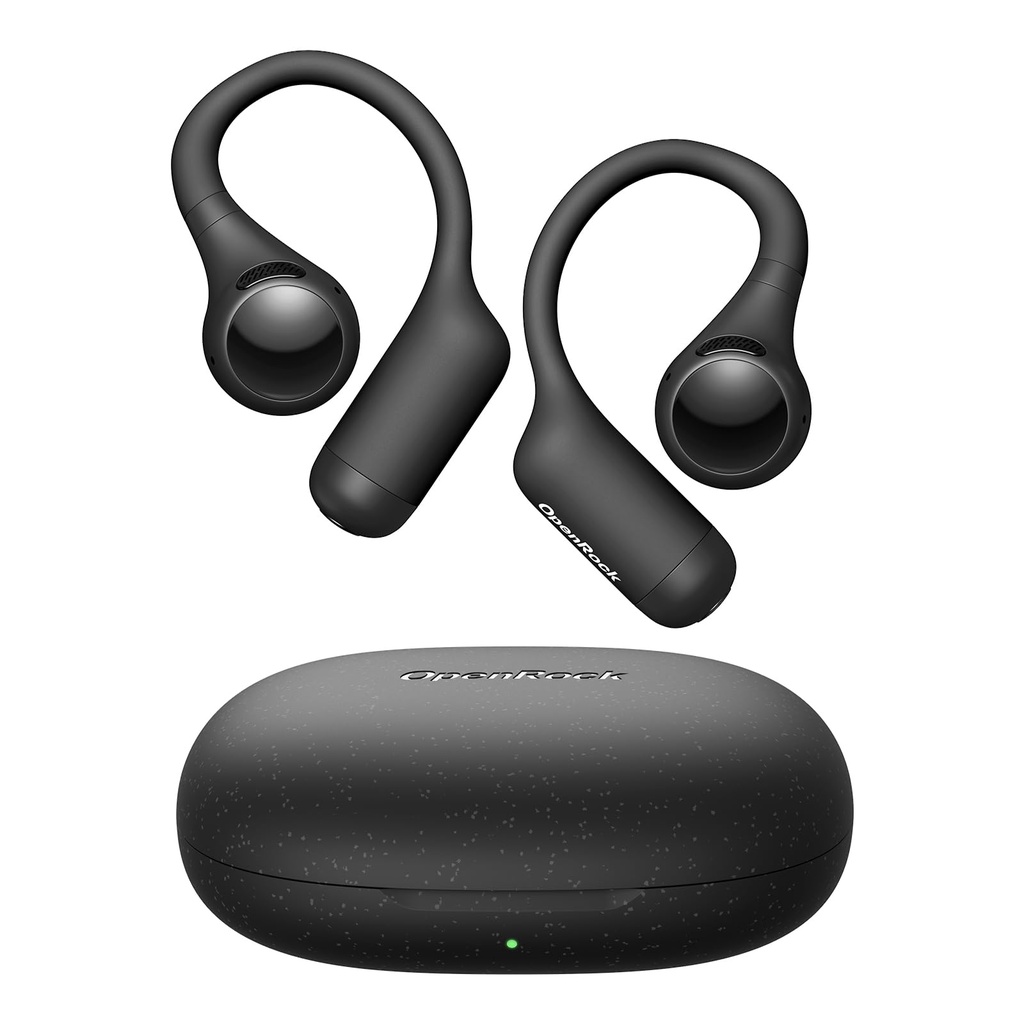 OpenRock S2 Open Ear Headphones, Ultra-Light Hook-Clip Design, Hi-Res LDAC Audio, Triple Wa